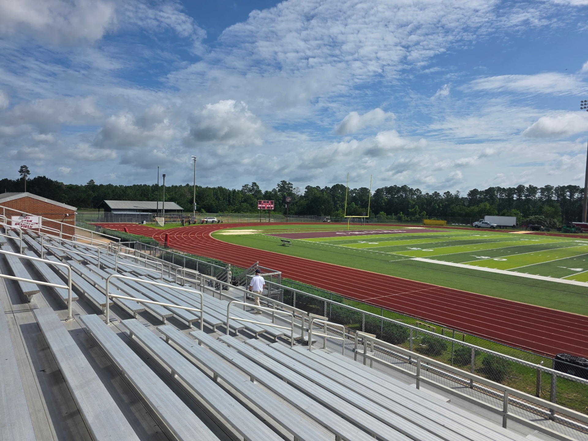 Home grandstand overlooking the track and turf